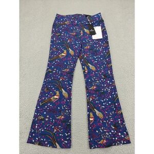 Compagnia‎ Italiana Pants Womens 42 Fantasia Floral Bird Print Made Italy New